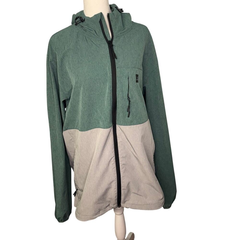 Rip Curl Elite Anti-Series Full Zip Jacket Windbreaker Men's Size XXL Green Gray